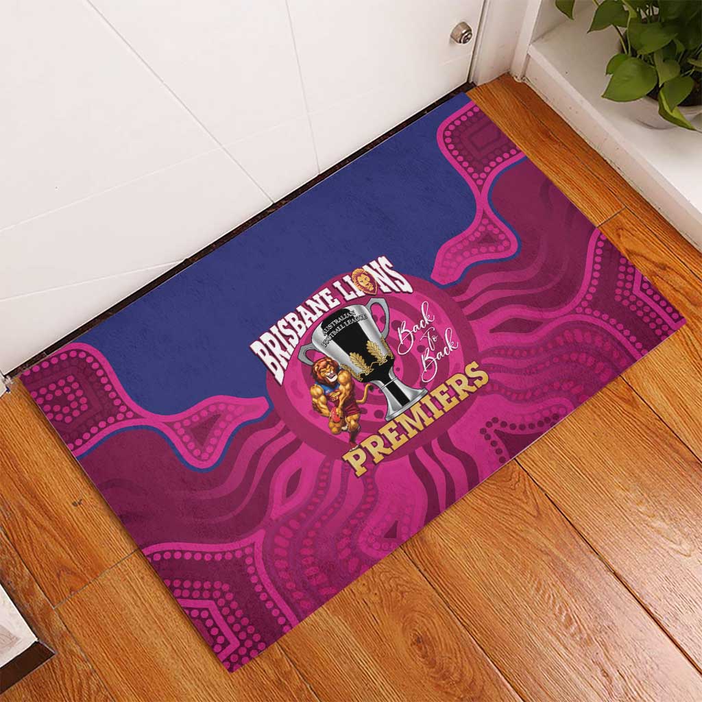 AFL Lions Football Rubber Doormat Brisbane Premiers Back To Back Proud - Aussie Hoodie