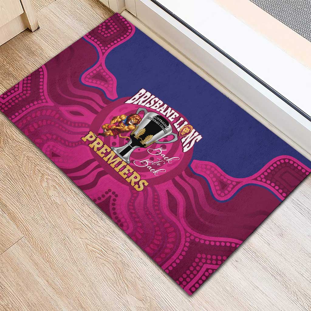AFL Lions Football Rubber Doormat Brisbane Premiers Back To Back Proud - Aussie Hoodie