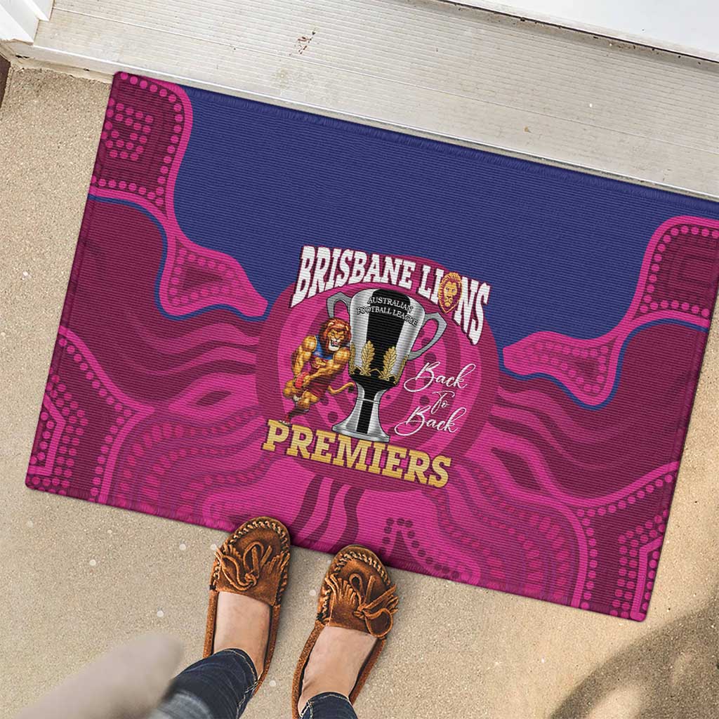 AFL Lions Football Rubber Doormat Brisbane Premiers Back To Back Proud - Aussie Hoodie