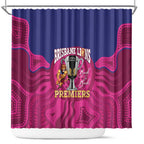 AFL Lions Football Shower Curtain Brisbane Premiers Back To Back Proud - Aussie Hoodie
