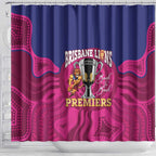 AFL Lions Football Shower Curtain Brisbane Premiers Back To Back Proud - Aussie Hoodie