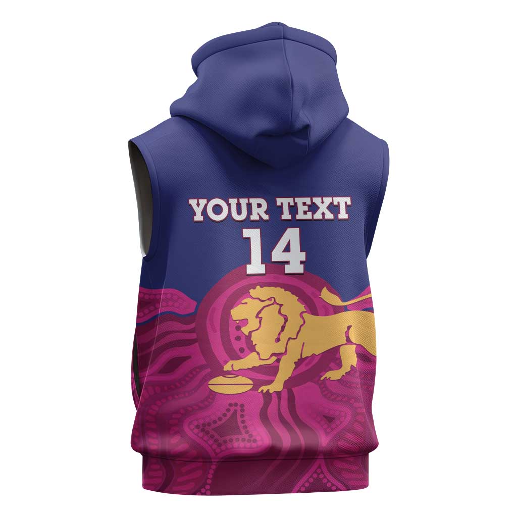 AFL Lions Football Custom Sleeveless Hoodie Brisbane Premiers Back To Back Proud - Aussie Hoodie