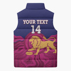 AFL Lions Football Custom Sleeveless Puffer Jacket Brisbane Premiers Back To Back Proud - Aussie Hoodie