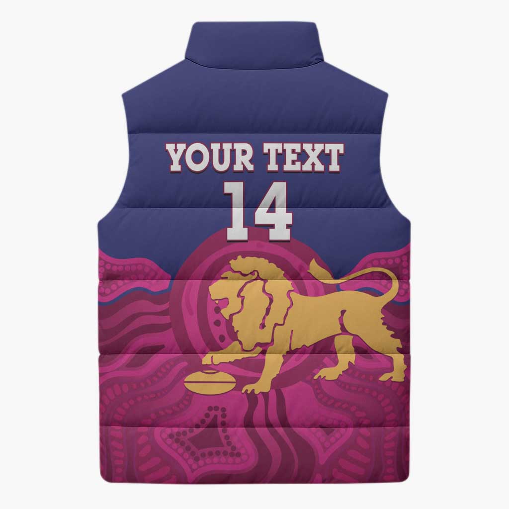 AFL Lions Football Custom Sleeveless Puffer Jacket Brisbane Premiers Back To Back Proud - Aussie Hoodie
