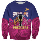 AFL Lions Football Custom Sweatshirt Brisbane Premiers Back To Back Proud - Aussie Hoodie