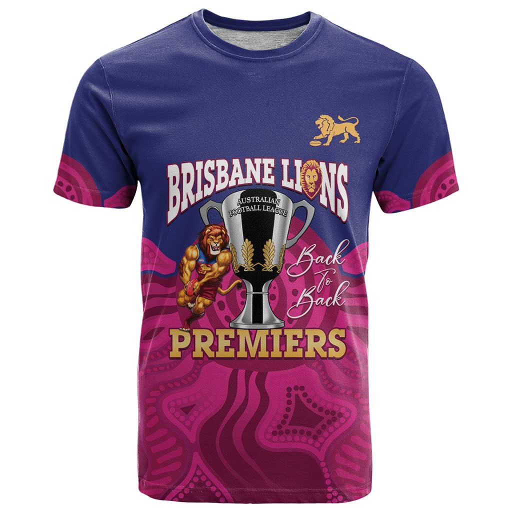 AFL Lions Football Custom T Shirt Brisbane Premiers Back To Back Proud - Aussie Hoodie