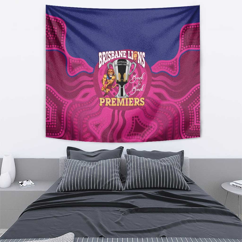 AFL Lions Football Tapestry Brisbane Premiers Back To Back Proud - Aussie Hoodie
