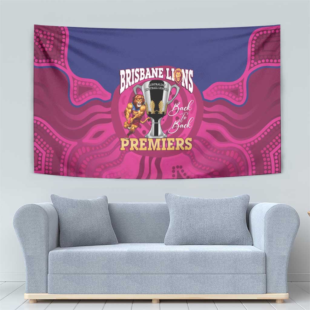 AFL Lions Football Tapestry Brisbane Premiers Back To Back Proud - Aussie Hoodie
