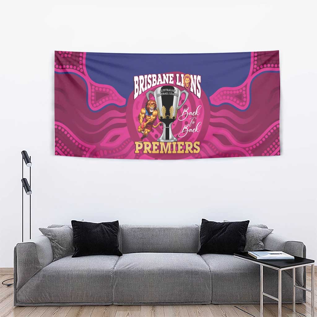 AFL Lions Football Tapestry Brisbane Premiers Back To Back Proud - Aussie Hoodie