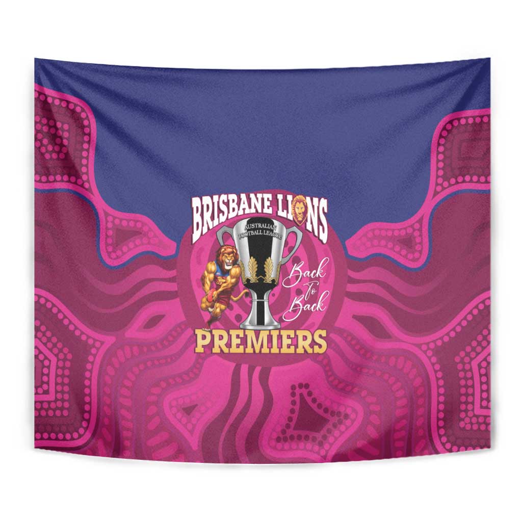AFL Lions Football Tapestry Brisbane Premiers Back To Back Proud - Aussie Hoodie