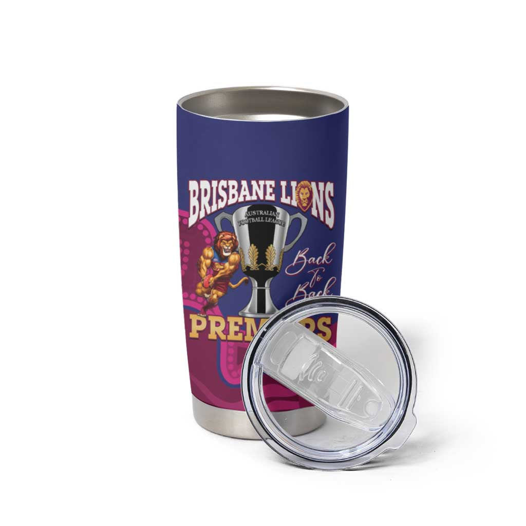 AFL Lions Football Custom Tumbler Cup Brisbane Premiers Back To Back Proud - Aussie Hoodie