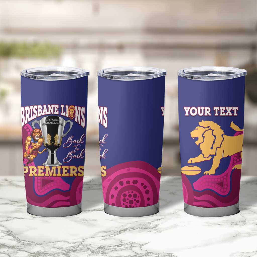 AFL Lions Football Custom Tumbler Cup Brisbane Premiers Back To Back Proud - Aussie Hoodie