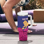 AFL Lions Football Custom Tumbler With Handle Brisbane Premiers Back To Back Proud - Aussie Hoodie