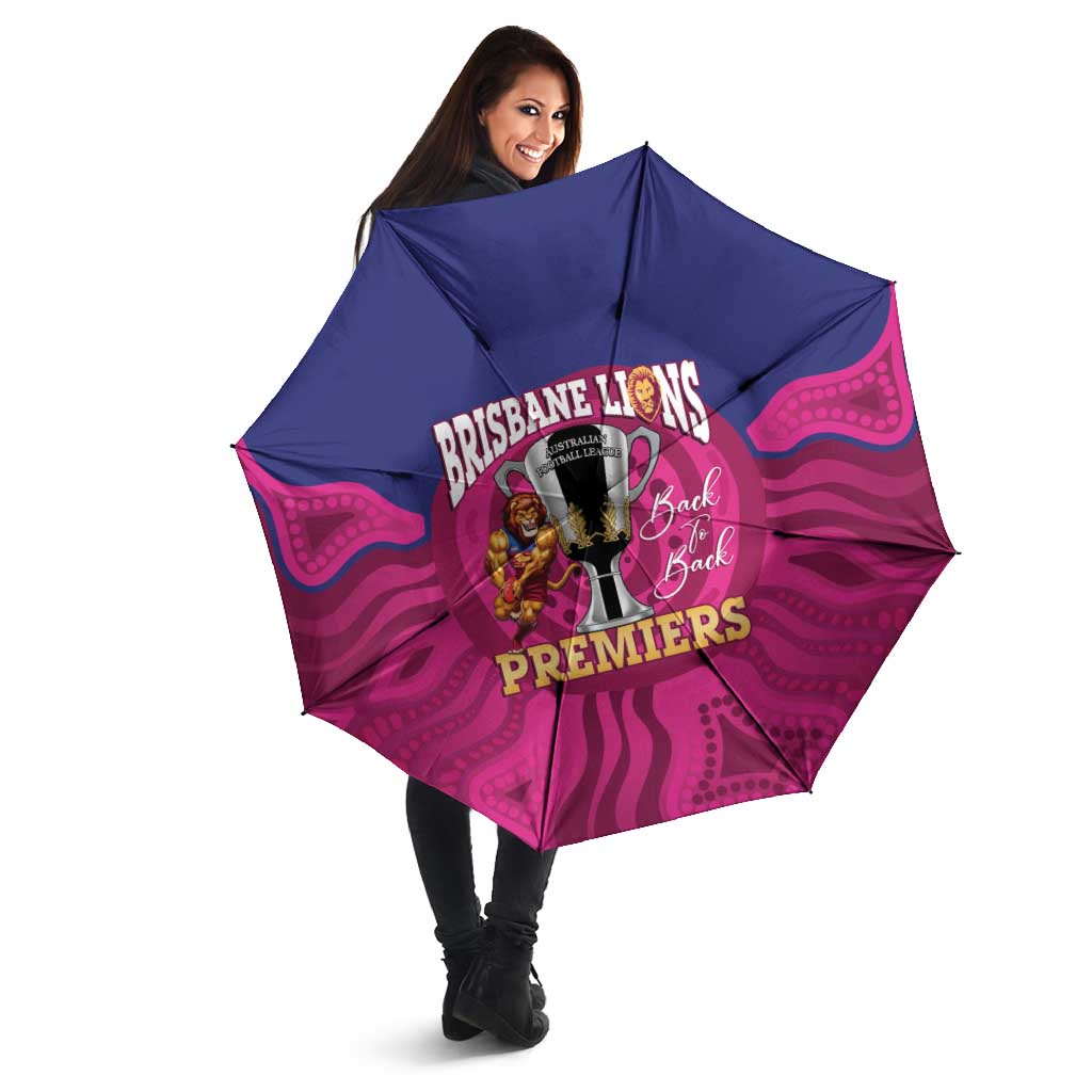 AFL Lions Football Umbrella Brisbane Premiers Back To Back Proud - Aussie Hoodie