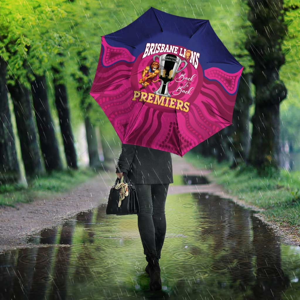 AFL Lions Football Umbrella Brisbane Premiers Back To Back Proud - Aussie Hoodie