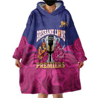 AFL Lions Football Custom Wearable Blanket Hoodie Brisbane Premiers Back To Back Proud - Aussie Hoodie