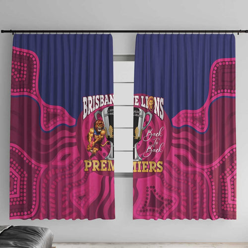 AFL Lions Football Window Curtain Brisbane Premiers Back To Back Proud - Aussie Hoodie