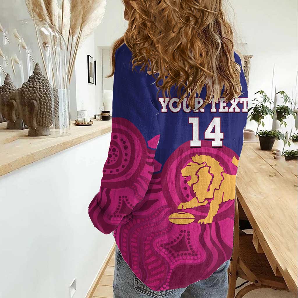 AFL Lions Football Custom Women Casual Shirt Brisbane Premiers Back To Back Proud - Aussie Hoodie