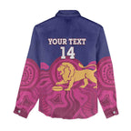 AFL Lions Football Custom Women Casual Shirt Brisbane Premiers Back To Back Proud - Aussie Hoodie