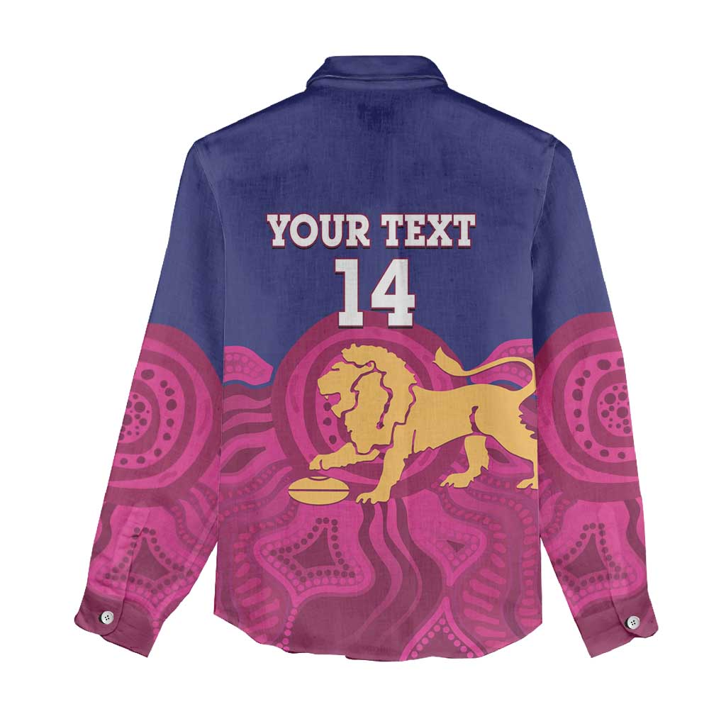 AFL Lions Football Custom Women Casual Shirt Brisbane Premiers Back To Back Proud - Aussie Hoodie