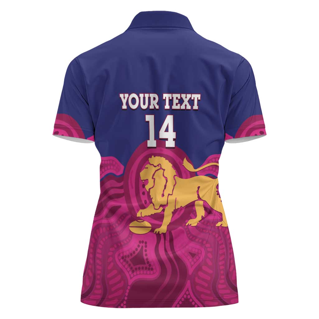AFL Lions Football Custom Women Polo Shirt Brisbane Premiers Back To Back Proud - Aussie Hoodie