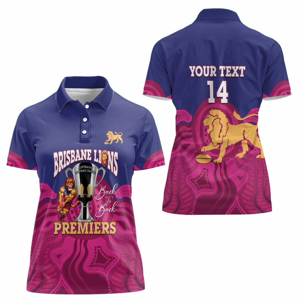AFL Lions Football Custom Women Polo Shirt Brisbane Premiers Back To Back Proud - Aussie Hoodie