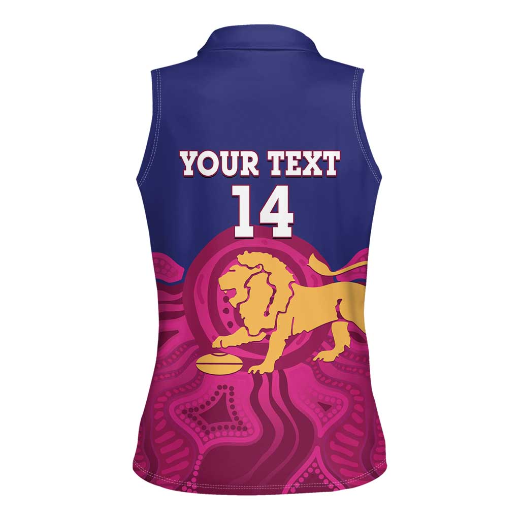 AFL Lions Football Custom Women Sleeveless Polo Shirt Brisbane Premiers Back To Back Proud - Aussie Hoodie