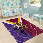 Storm And Broncos Rugby Custom Area Rug Melbourne Brisbane Final Together Mascots Style - Aussie Hoodie
