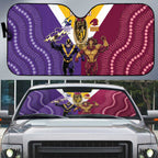 Storm And Broncos Rugby Custom Auto Sun Shade Melbourne Brisbane Final Together Mascots Style - Aussie Hoodie