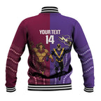 Storm And Broncos Rugby Custom Baseball Jacket Melbourne Brisbane Final Together Mascots Style - Aussie Hoodie