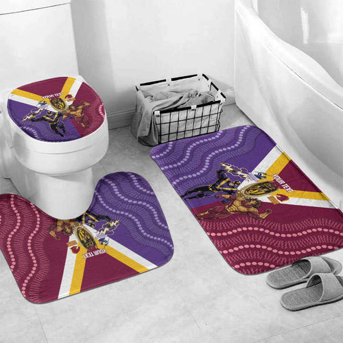 Storm And Broncos Rugby Custom Bathroom Set Melbourne Brisbane Final Together Mascots Style - Aussie Hoodie