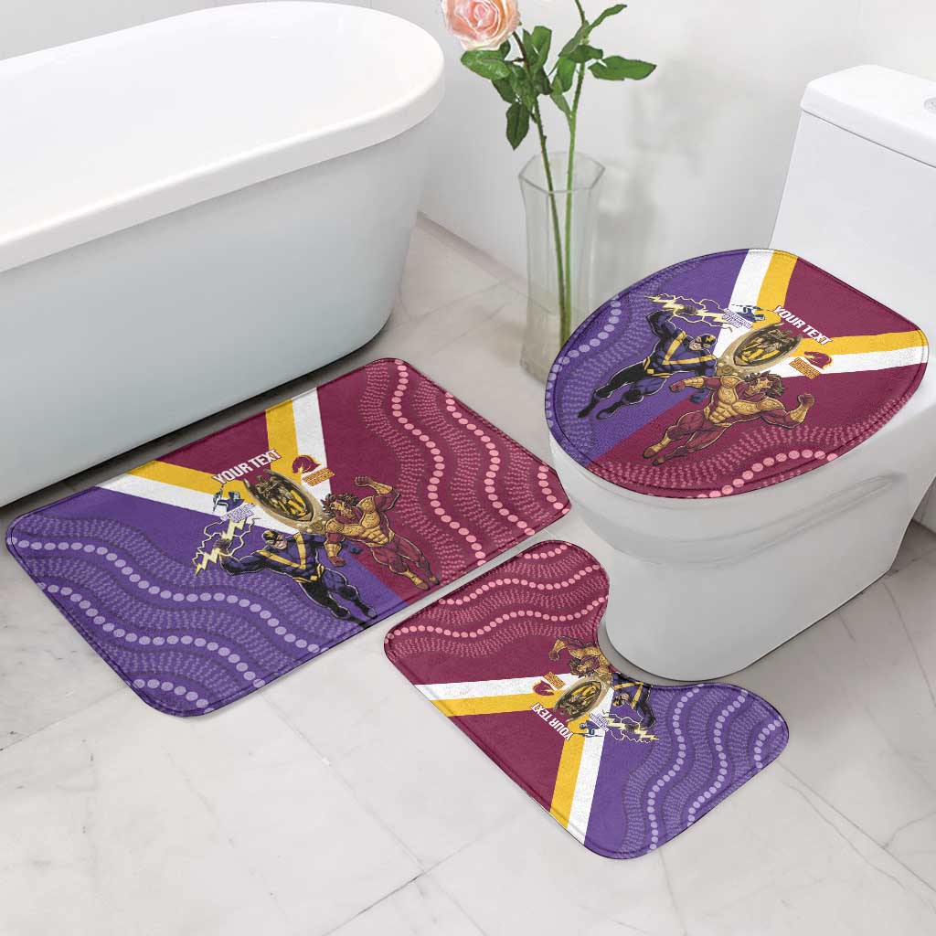 Storm And Broncos Rugby Custom Bathroom Set Melbourne Brisbane Final Together Mascots Style - Aussie Hoodie