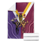 Storm And Broncos Rugby Custom Blanket Melbourne Brisbane Final Together Mascots Style - Aussie Hoodie