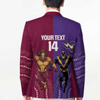 Storm And Broncos Rugby Custom Blazer Melbourne Brisbane Final Together Mascots Style - Aussie Hoodie