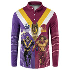 Storm And Broncos Rugby Custom Button Sweatshirt Melbourne Brisbane Final Together Mascots Style - Aussie Hoodie
