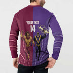 Storm And Broncos Rugby Custom Button Sweatshirt Melbourne Brisbane Final Together Mascots Style - Aussie Hoodie