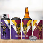 Storm And Broncos Rugby Custom 4 in 1 Can Cooler Tumbler Melbourne Brisbane Final Together Mascots Style - Aussie Hoodie
