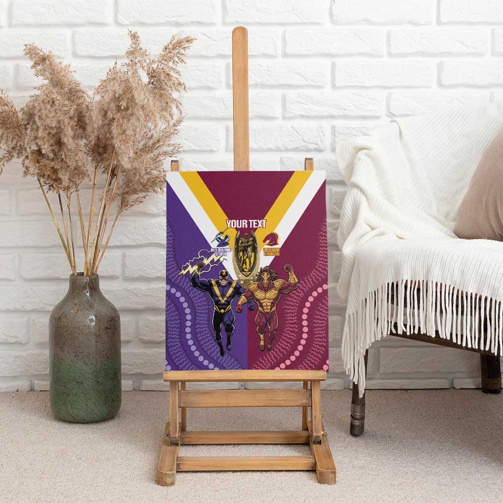 Storm And Broncos Rugby Custom Canvas Wall Art Melbourne Brisbane Final Together Mascots Style - Aussie Hoodie