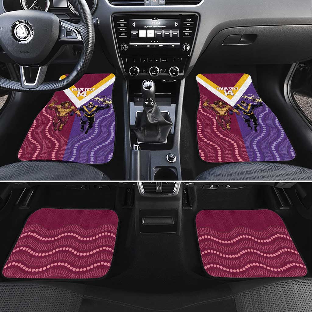 Storm And Broncos Rugby Custom Car Mats Melbourne Brisbane Final Together Mascots Style - Aussie Hoodie