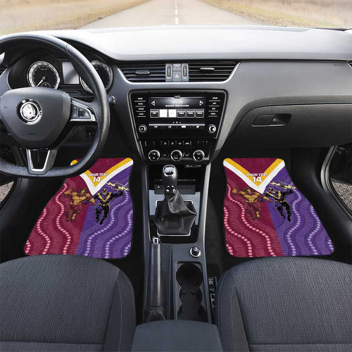 Storm And Broncos Rugby Custom Car Mats Melbourne Brisbane Final Together Mascots Style - Aussie Hoodie