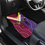Storm And Broncos Rugby Custom Car Mats Melbourne Brisbane Final Together Mascots Style - Aussie Hoodie