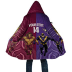 Storm And Broncos Rugby Custom Cloak Melbourne Brisbane Final Together Mascots Style - Aussie Hoodie