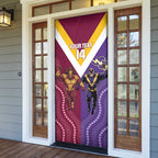 Storm And Broncos Rugby Custom Door Cover Melbourne Brisbane Final Together Mascots Style - Aussie Hoodie