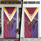 Storm And Broncos Rugby Custom Door Cover Melbourne Brisbane Final Together Mascots Style - Aussie Hoodie
