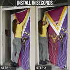 Storm And Broncos Rugby Custom Door Cover Melbourne Brisbane Final Together Mascots Style - Aussie Hoodie