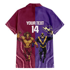 Storm And Broncos Rugby Custom Family Matching Mermaid Dress and Hawaiian Shirt Melbourne Brisbane Final Together Mascots Style - Aussie Hoodie