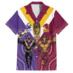 Storm And Broncos Rugby Custom Hawaiian Shirt Melbourne Brisbane Final Together Mascots Style - Aussie Hoodie