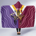 Storm And Broncos Rugby Custom Hooded Blanket Melbourne Brisbane Final Together Mascots Style - Aussie Hoodie