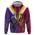 Storm And Broncos Rugby Custom Hoodie Melbourne Brisbane Final Together Mascots Style - Aussie Hoodie