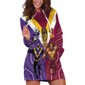 Storm And Broncos Rugby Custom Hoodie Dress Melbourne Brisbane Final Together Mascots Style - Aussie Hoodie